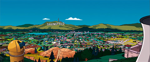 Panoramatický pohľad na mesto Springfield